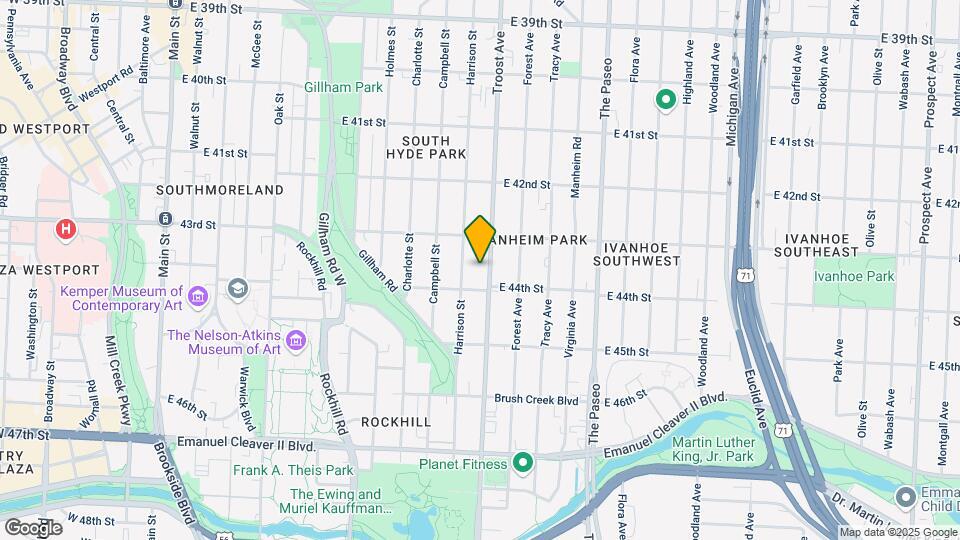 4330 Troost Ave Map and Location Details