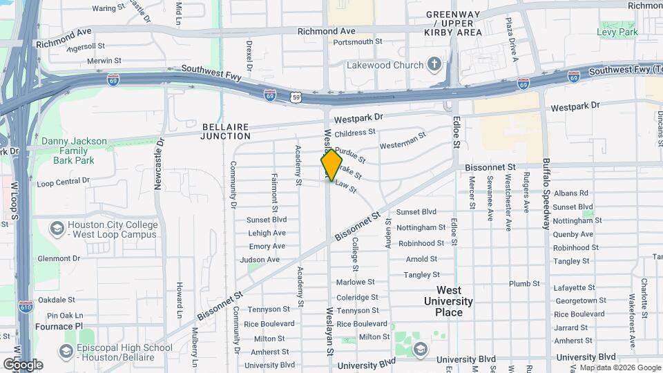 5305 Weslayan St Map and Location Details