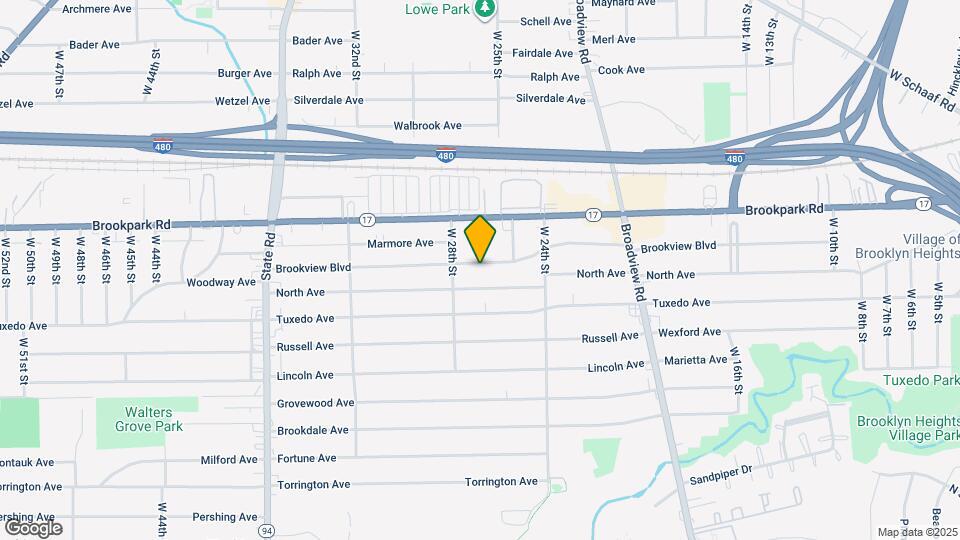 2611 Brookview Blvd Map and Location Details