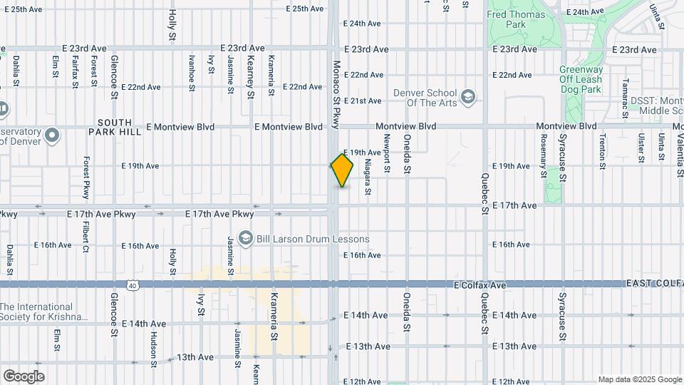 1730 Monaco St Pkwy Map and Location Details