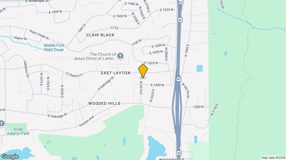 1428 N 2575 E Map and Location Details