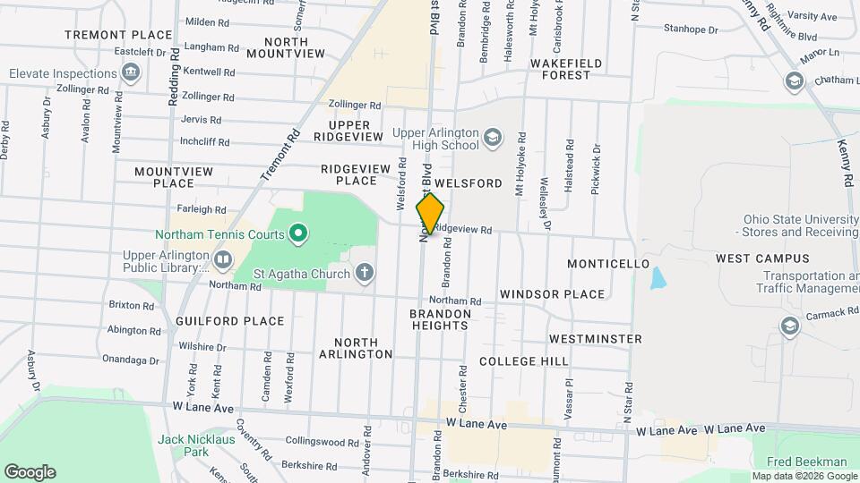 2796 Northwest Blvd Map and Location Details