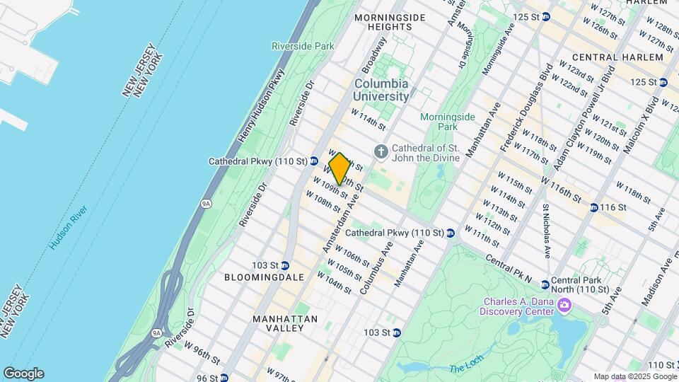 211 W 109th St Map and Location Details