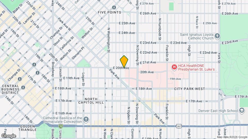 912 E 20th Ave Mapa y Detalles de la Ubicación