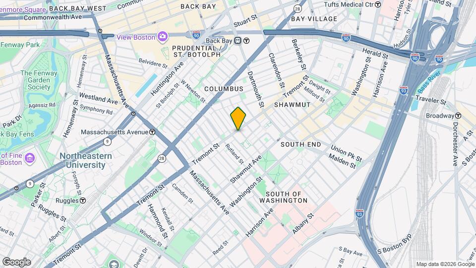 668 Tremont St Map and Location Details