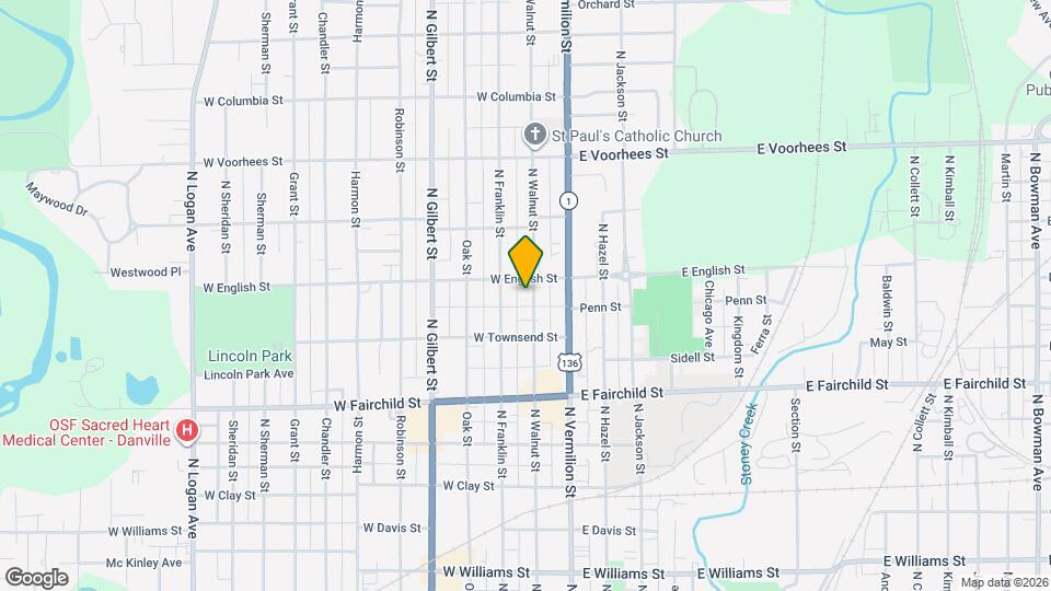1030 N Walnut St Map and Location Details