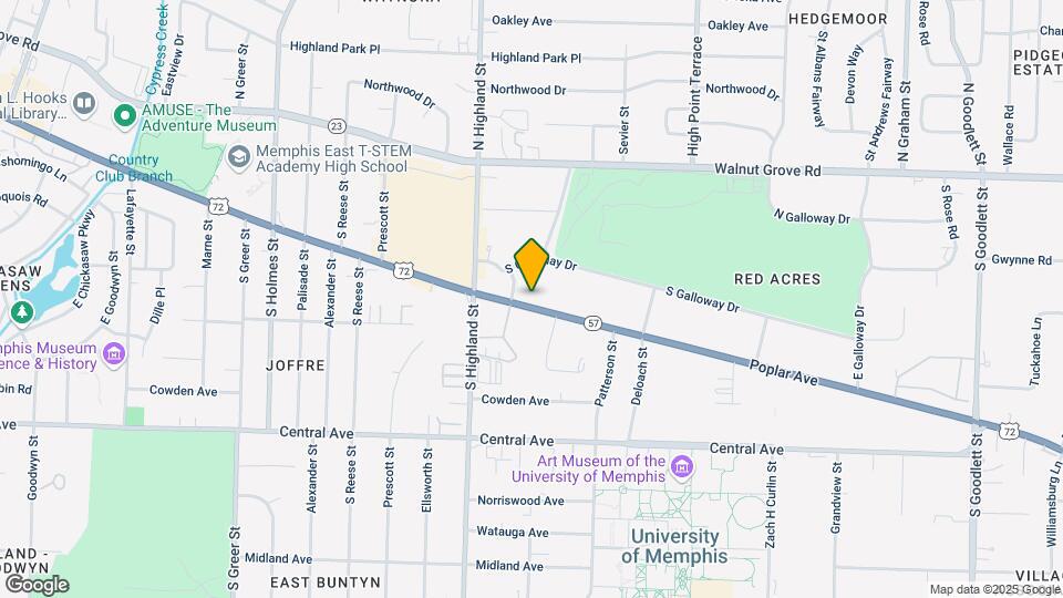 3570 Poplar Ave Map and Location Details