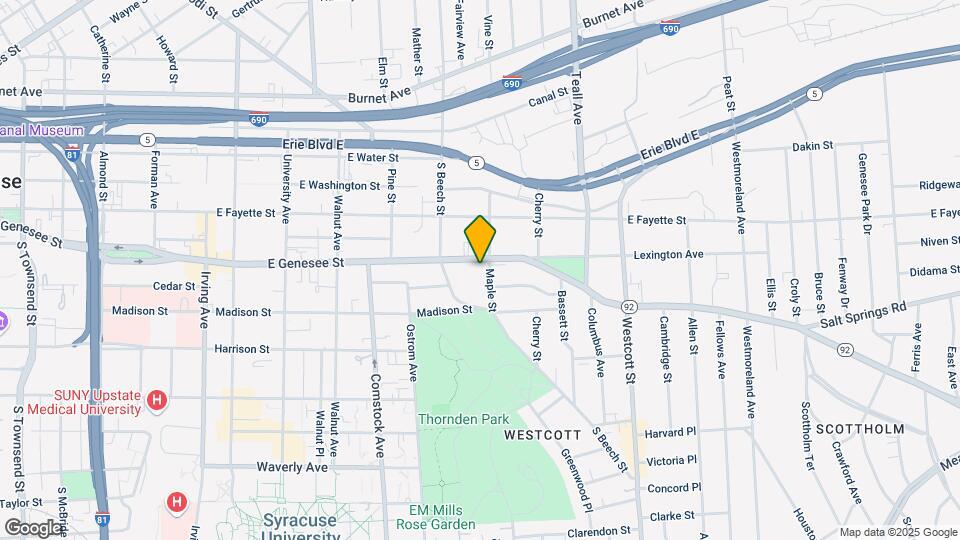 1540 E Genesee St Map and Location Details