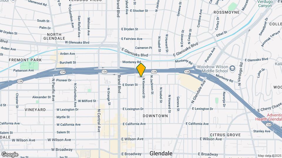 617 N Kenwood St Map and Location Details