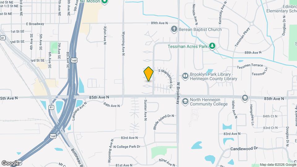 8559 Maplebrook Pkwy N Map and Location Details