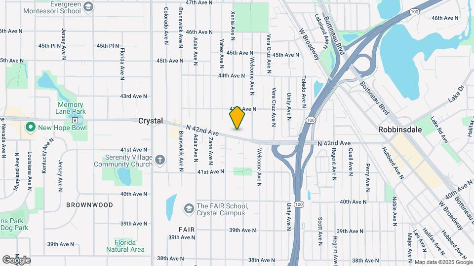 5712 42nd Ave N, Unit 5712 Duplex Map and Location Details
