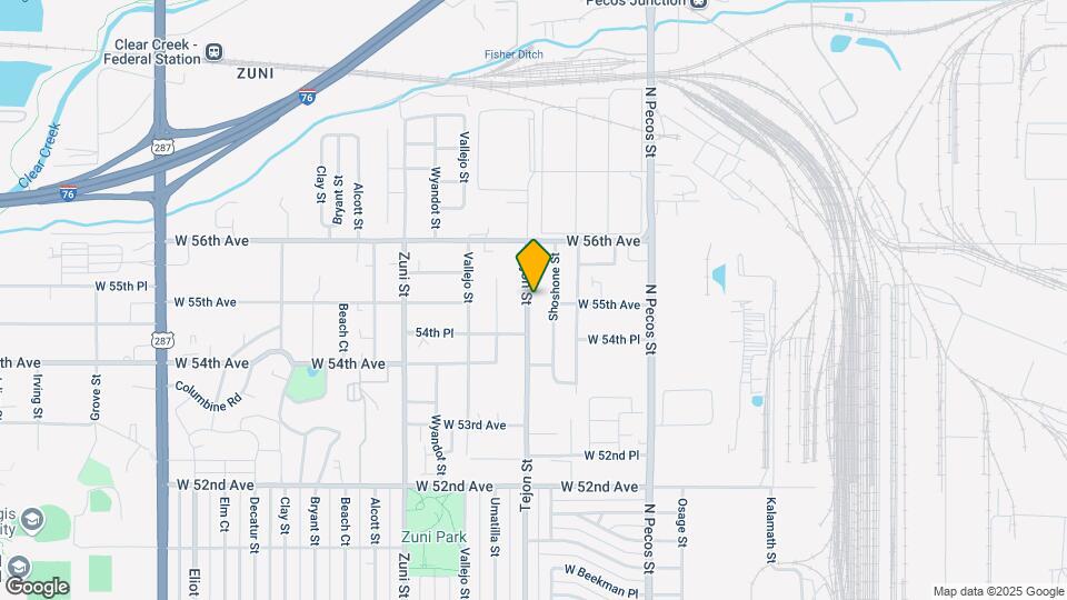 5502 Tejon St Map and Location Details