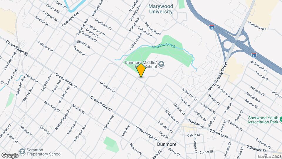 1611 Electric St, Unit 2nd floor Map and Location Details