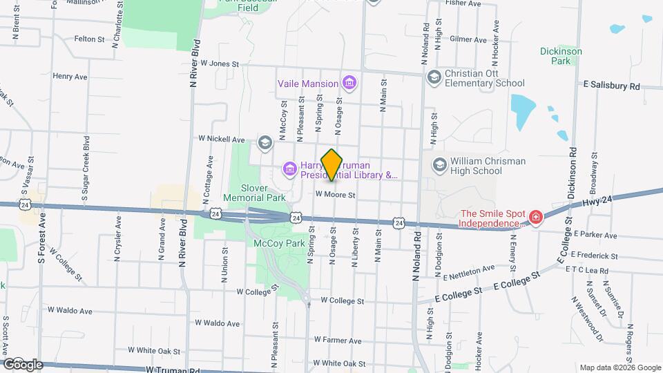 1106 N Osage St Map and Location Details