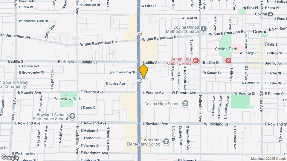744 N Azusa Ave Map and Location Details