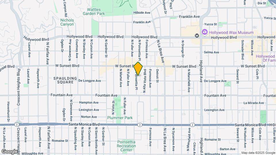 1424 N Poinsettia Pl Map and Location Details