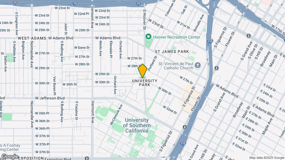 2919-2925 S Hoover St Mapa y Detalles de la Ubicación