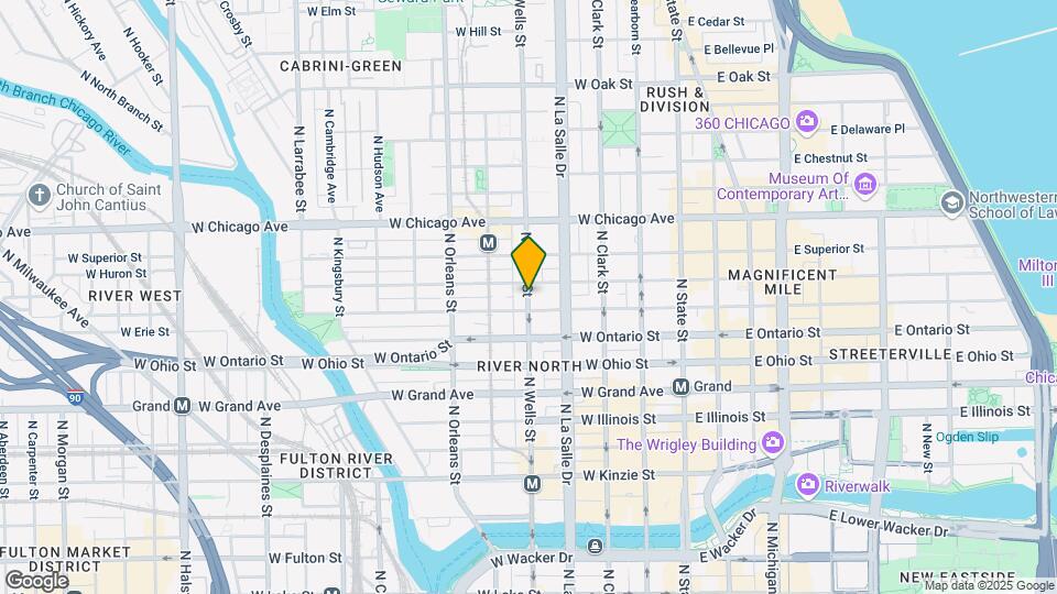 667 N Wells St, Unit 3011 Map and Location Details