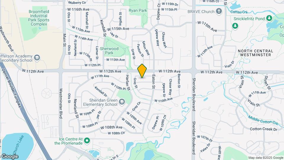 5821 W 111th Ave Map and Location Details