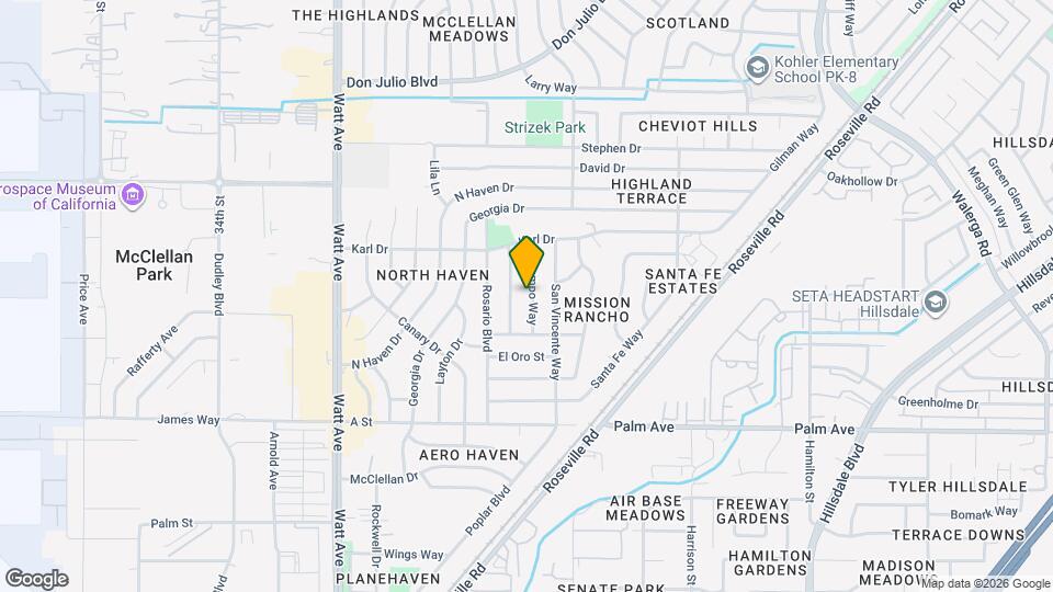 5725 El Campo Way Map and Location Details