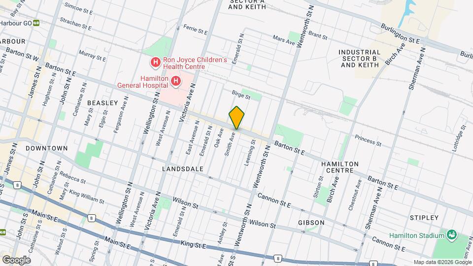 388 Barton St E Map and Location Details