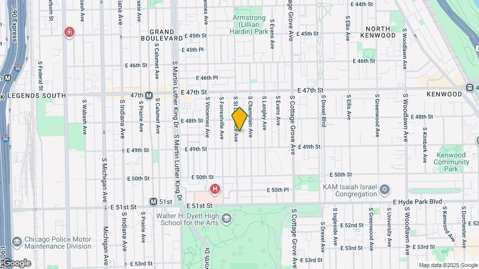 4829 S St Lawrence Ave Map and Location Details