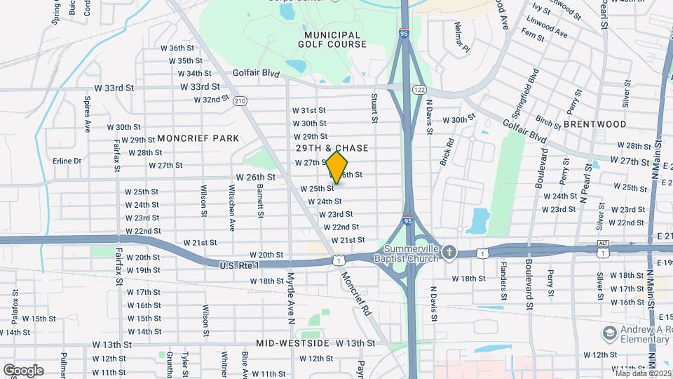1186 W 25th St Map and Location Details