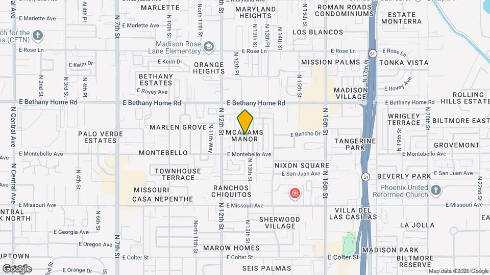 5729 N 12th Pl Mapa y Detalles de la Ubicación