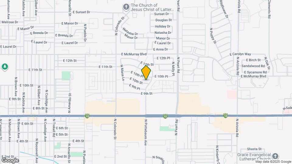 1386 E 10th St Map and Location Details