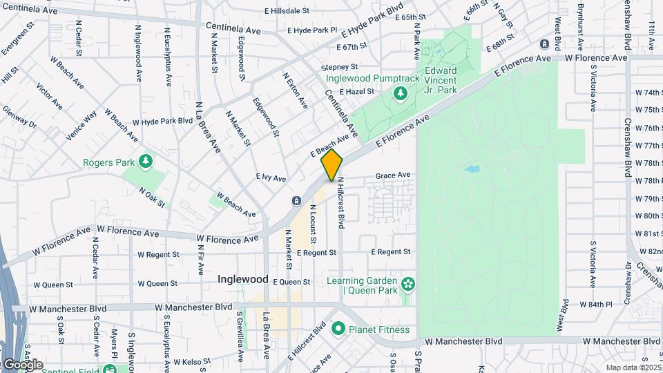 307 N Hillcrest Blvd Map and Location Details