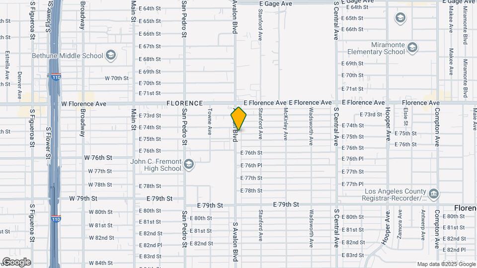 7410 S Avalon Blvd Map and Location Details