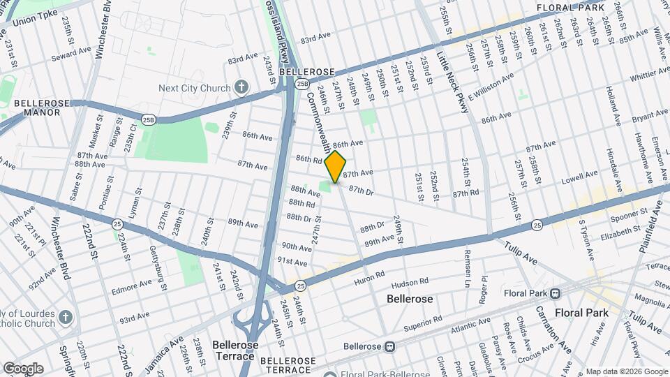 87-16 Commonwealth Blvd Map and Location Details