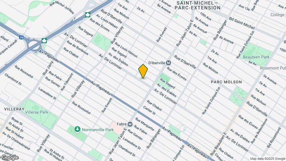 7219 De Lorimier Av Map and Location Details