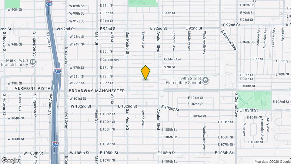 411 E 99th St Map and Location Details