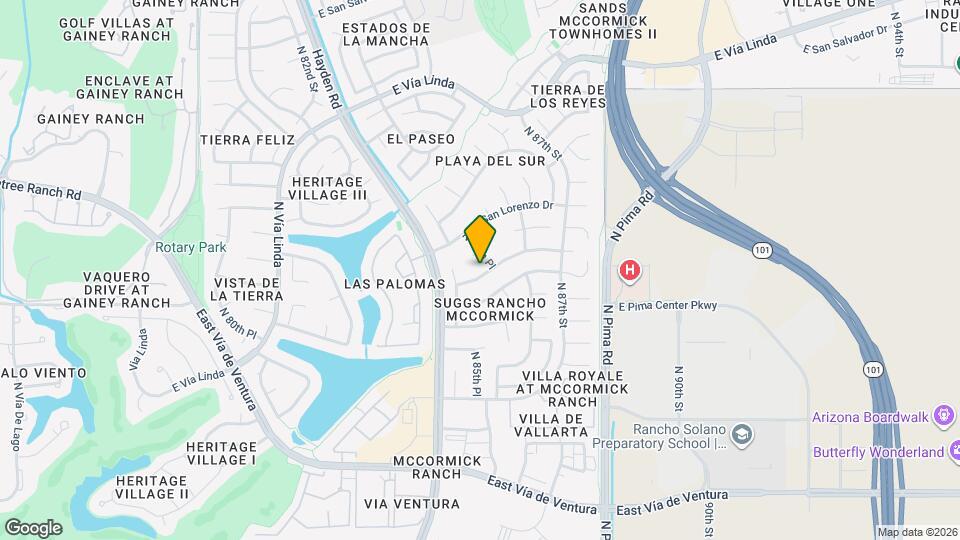 8526 E San Jacinto Dr Mapa y Detalles de la Ubicación