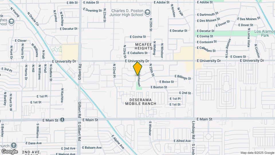 258 N Winterhaven Map and Location Details