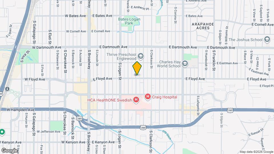 625 E Floyd Ave Map and Location Details