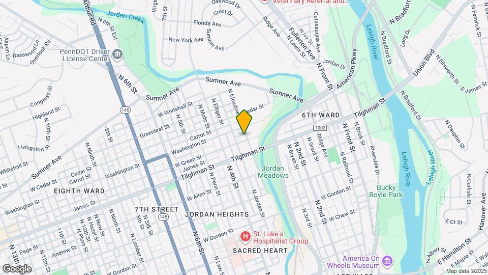 734 N Meadow St Map and Location Details