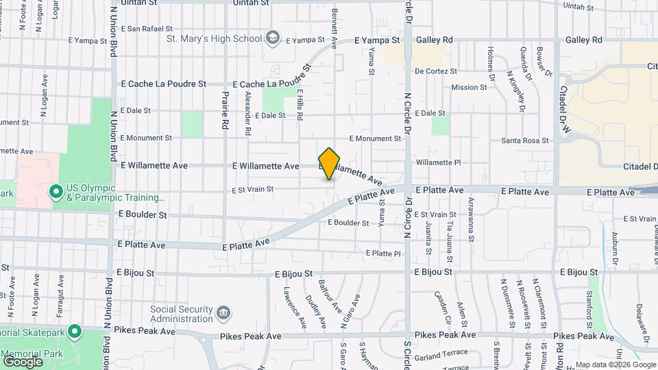 2534 E St Vrain St Map and Location Details