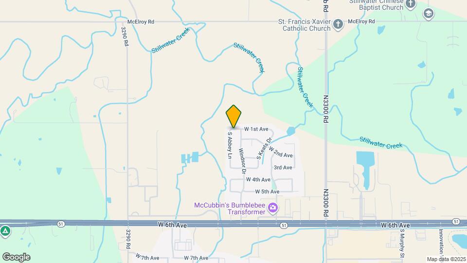 107 S Abbey Ln Map and Location Details