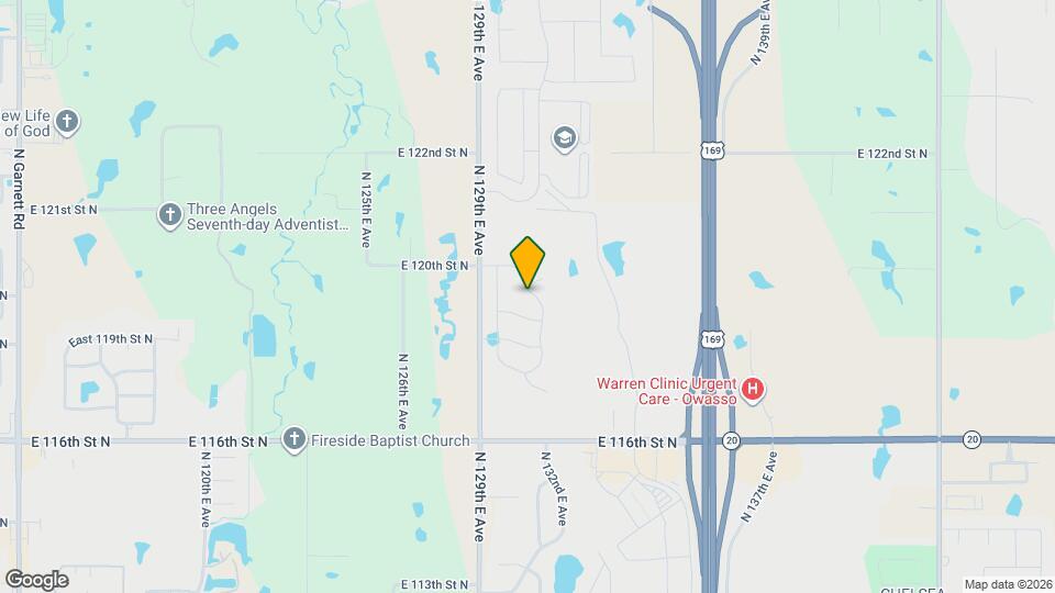 12008 N 131st E Ave Map and Location Details