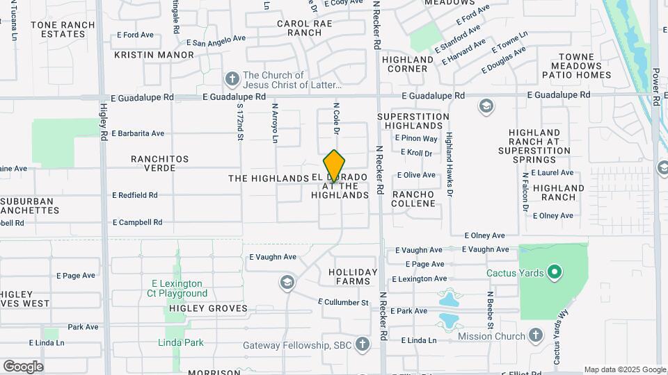 3871 E Olive Ave Map and Location Details
