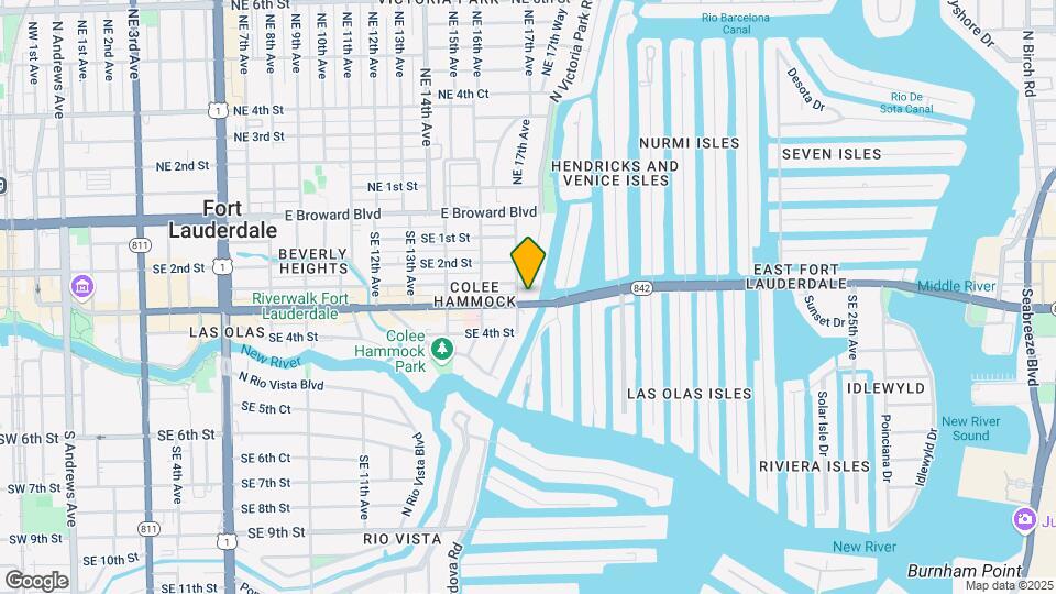 1707 E Las Olas Blvd Map and Location Details