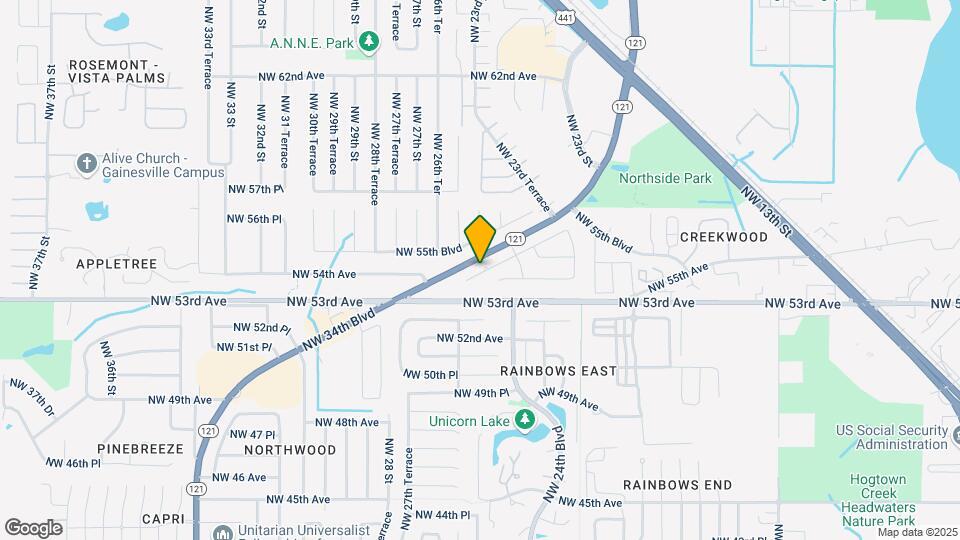 2526 NW 54th Blvd Map and Location Details
