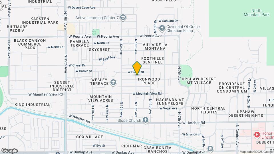1218 W Cinnabar Ave Map and Location Details