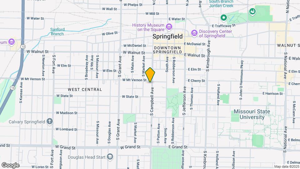 617 S. Campbell Mapa y Detalles de la Ubicación