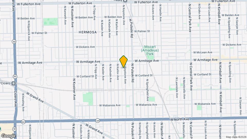 1922 N Keystone Ave, Unit 1 Map and Location Details
