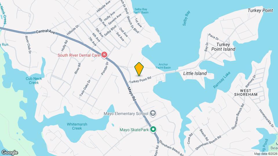 1012 Turkey Point Rd Map and Location Details