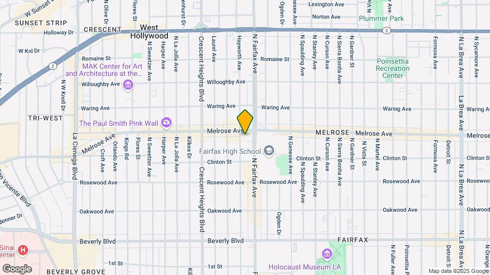 658 N Hayworth Ave Map and Location Details