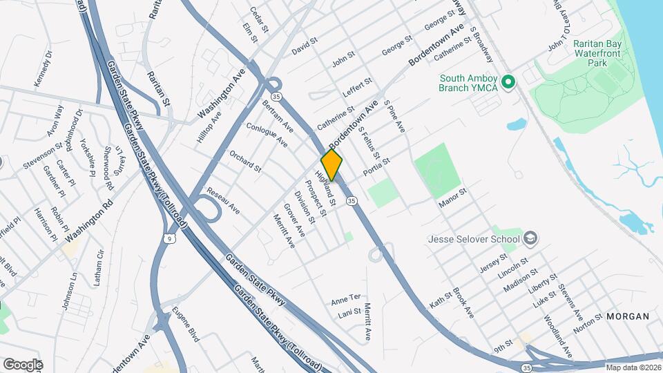 381 Highland St Map and Location Details